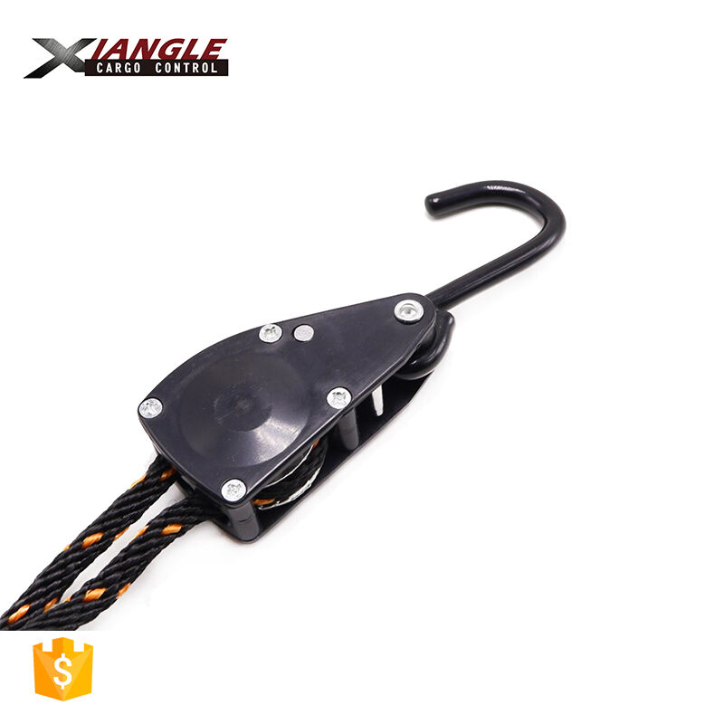 1/4'' Multi Uses Rope Ratchet Tie Down with S-Shaped Hook Adjustable Rope Hanger Rope Ratchet Tie Down supplier