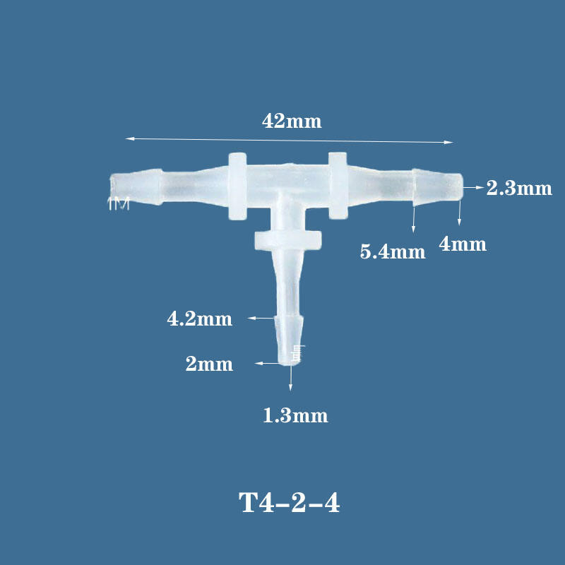 8-4-8 Hose Barb 3 Ways Union T Joint Pipe Fitting Equal Hose Barbed Plastic Tube Tee Connector factory