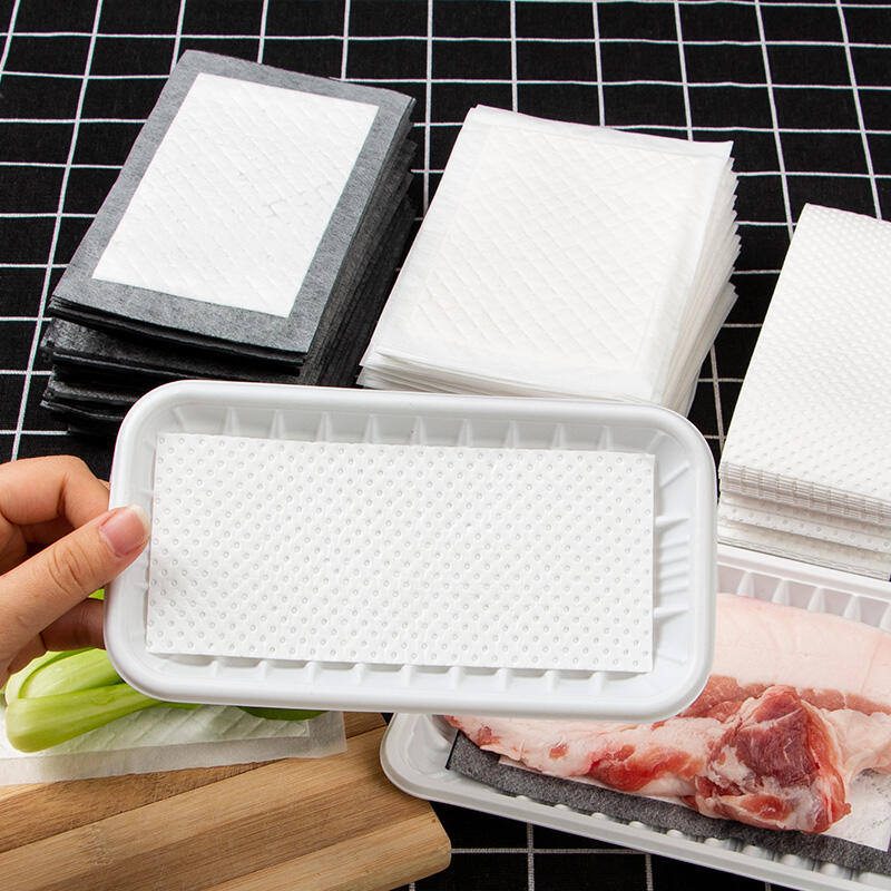 Super paper disposable white absorber high quality pe film pad for meat packaging