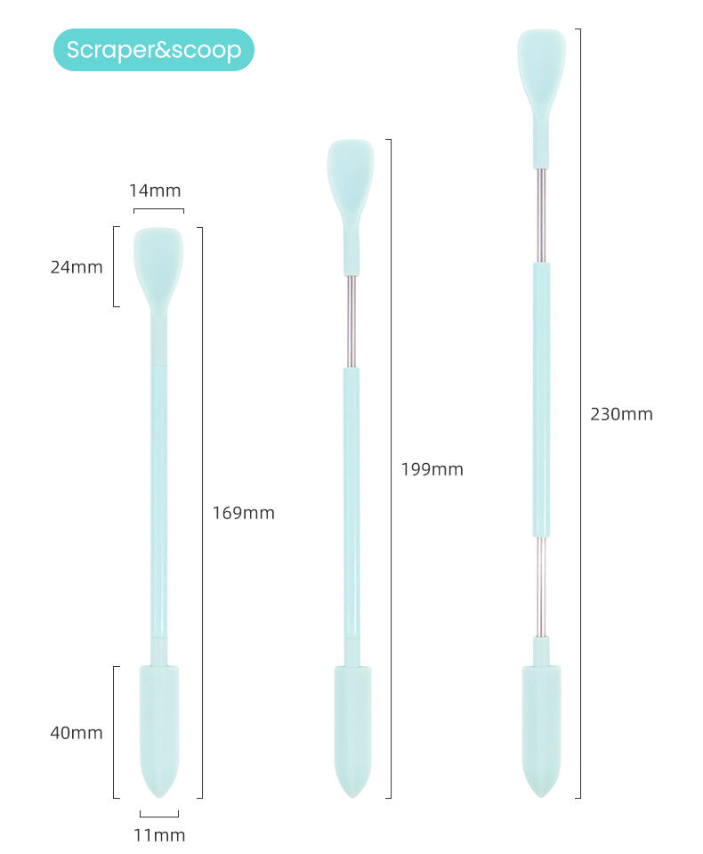 Telescopic Silicone Reusable Scraper and Oil brush for BBQ/Baking factory