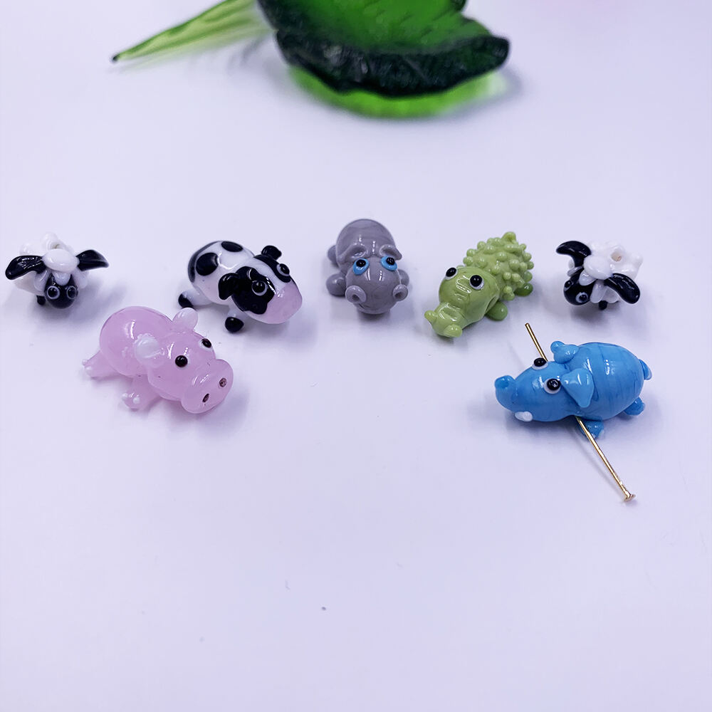 New fashion DIY bracelet 20mm animal cow murano Lampwork glass beads supplier