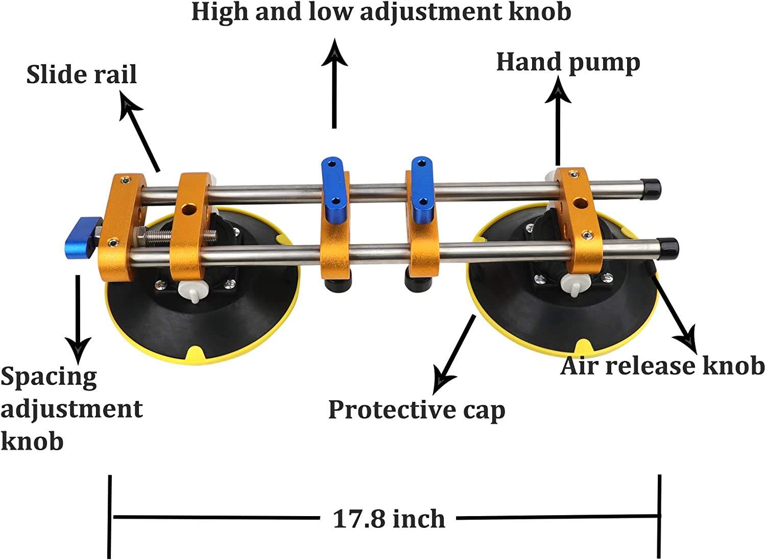 2 pcs 6 inch seamless seam setter with vacuum suction cups manufacture