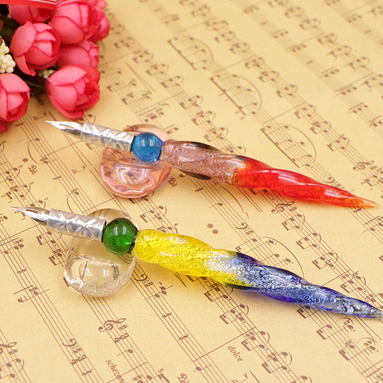 Handmade Borosilicate Murano Glass Dip Pen Holder supplier