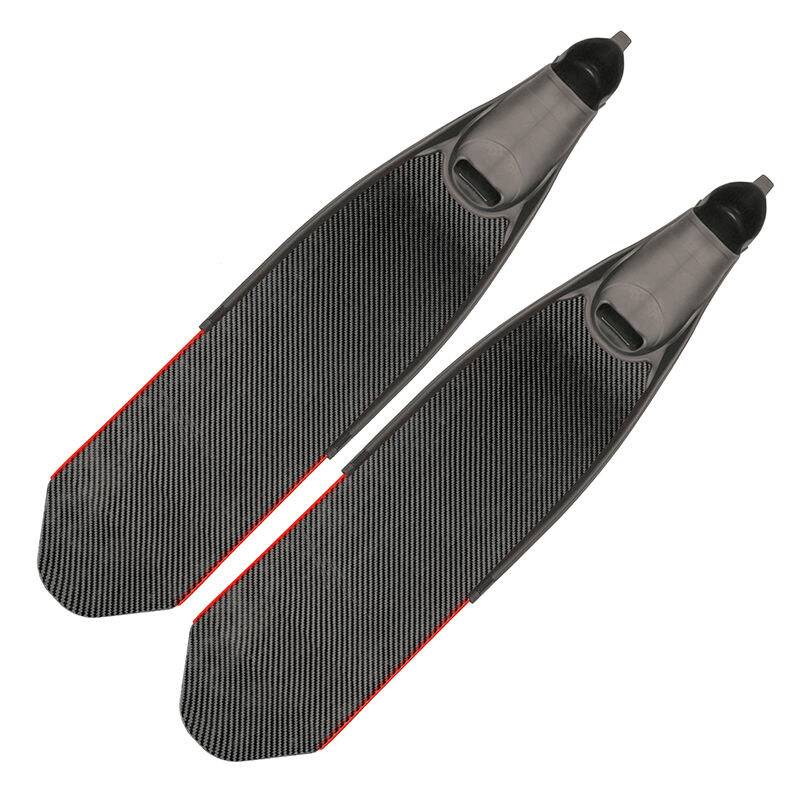 Adult comfortable black Carbon Fiber Ultra long snorkeling freediving Fins foot pocket long blade Diving fins details