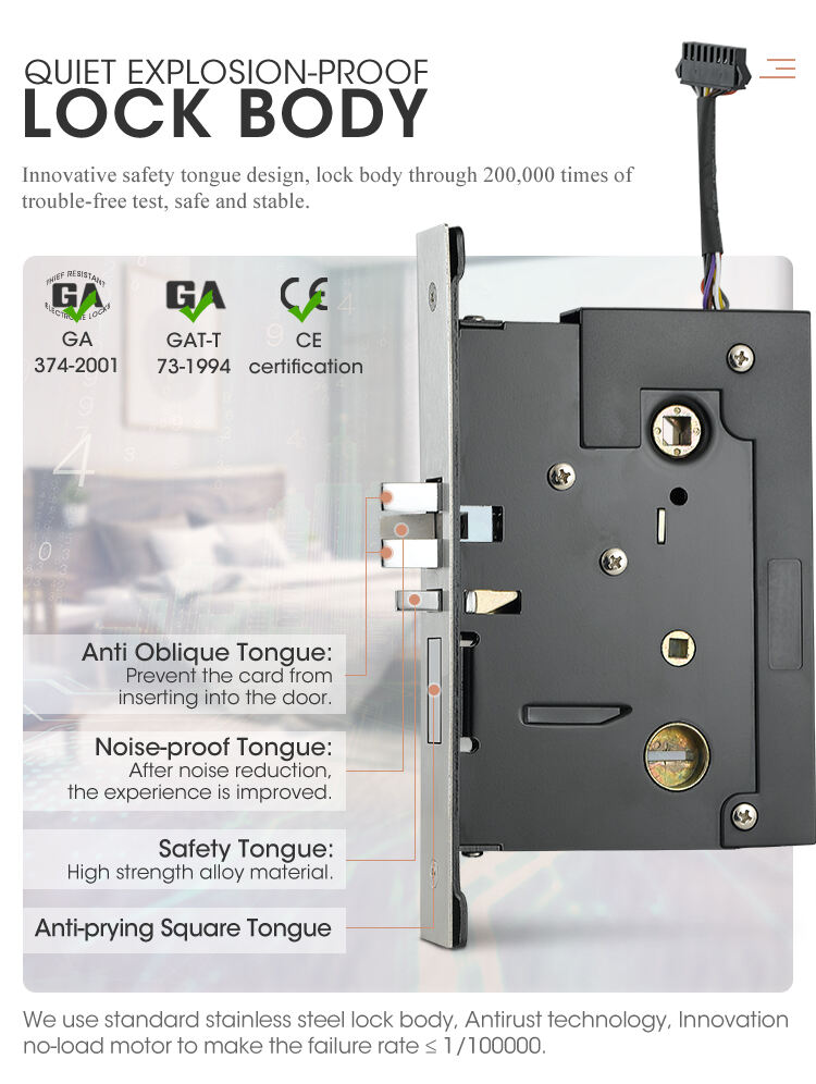 Catenaccio di sicurezza Rfid di sicurezza in stile porta della camera Locstar per la fabbrica di serrature dell'hotel