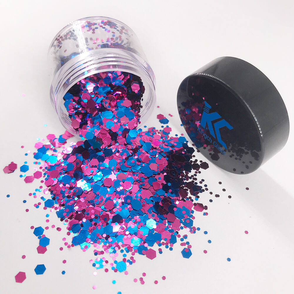 Cheap polyester chunky glitter powder craft nail glitter flakes supplier