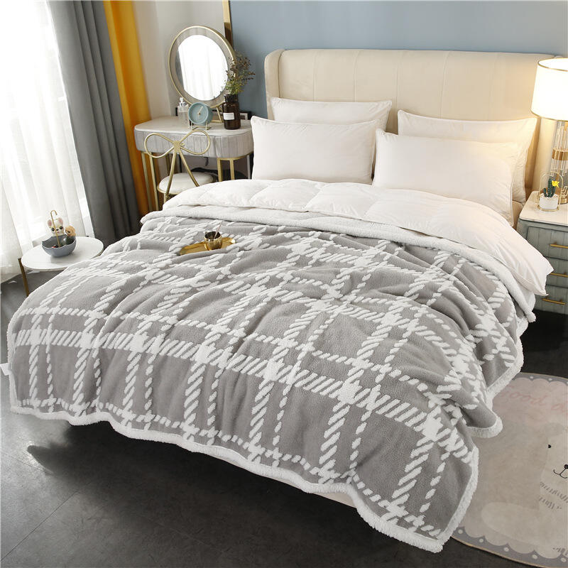 Fleece Blanket Wholesale Luxury for Winter High Quality Polyester Soft Warm for Sofa Bed details