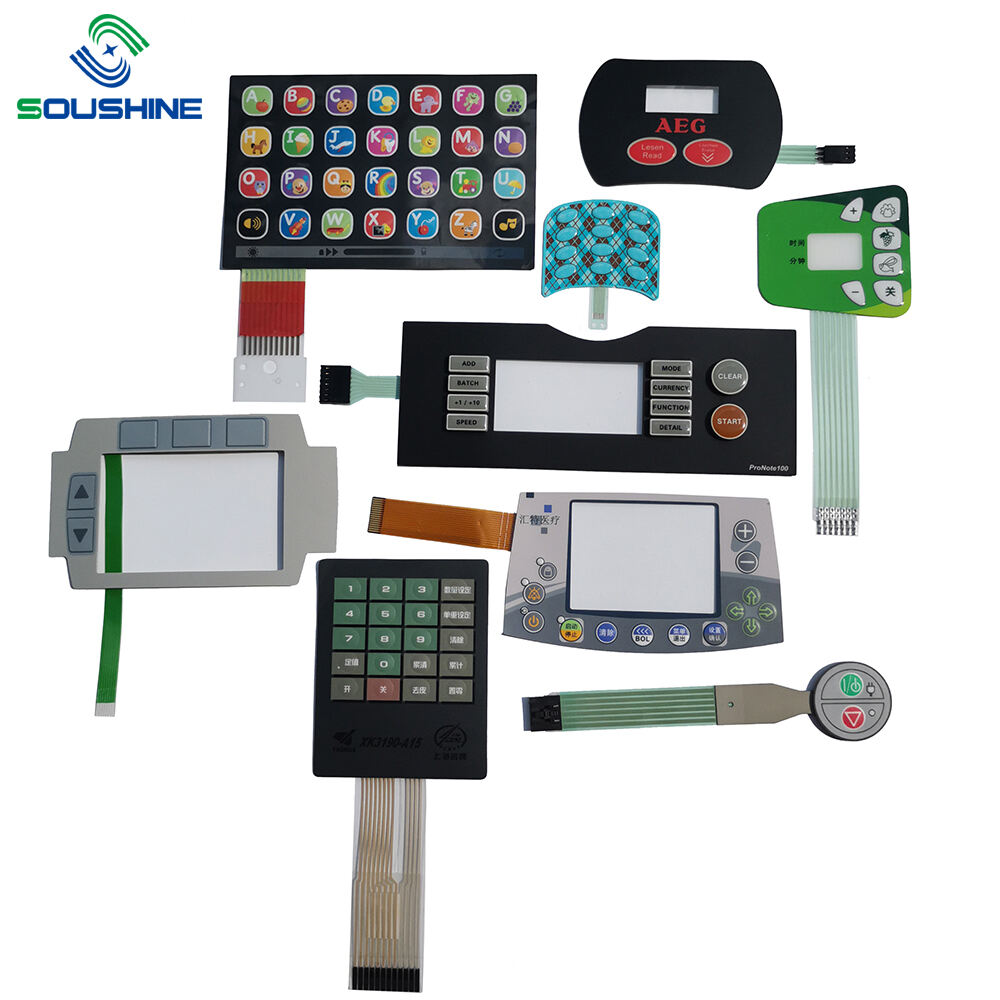 China Wholesale Membrane Switches And Ribbon Cable Custom Cheap Good Price 2*2 Matrix Membrane Switch switch membrane details