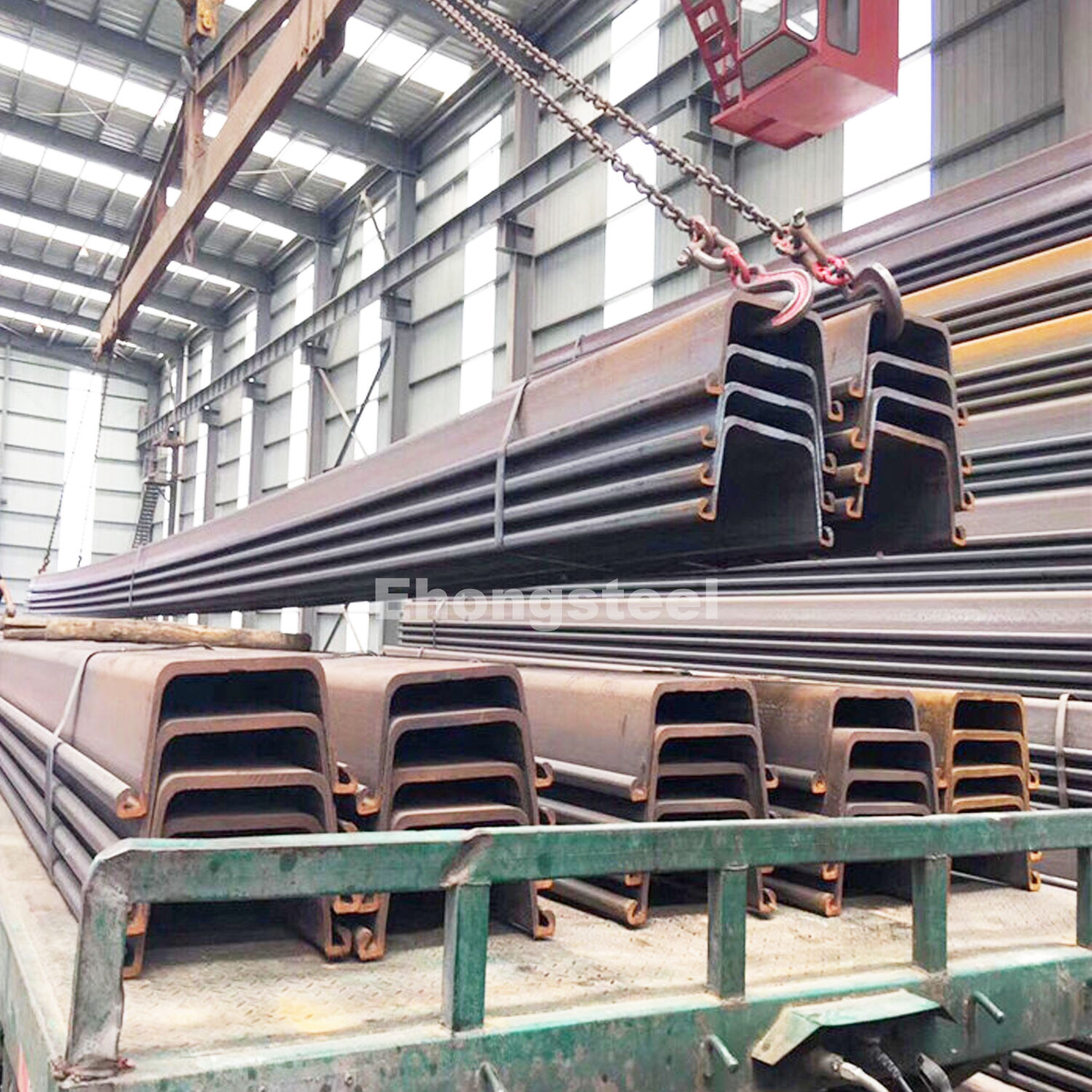 12m steel sheet pile q235 q345 q355 metal steel sheet pile larsen sheet pile details