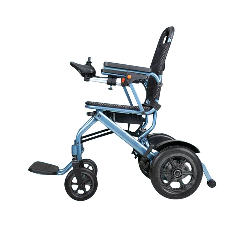 Portable Lightweight Aluminum Air boarding Power Wheel Chair Manual ly down  Folding Wheelchair for Disable/Elderly supplier