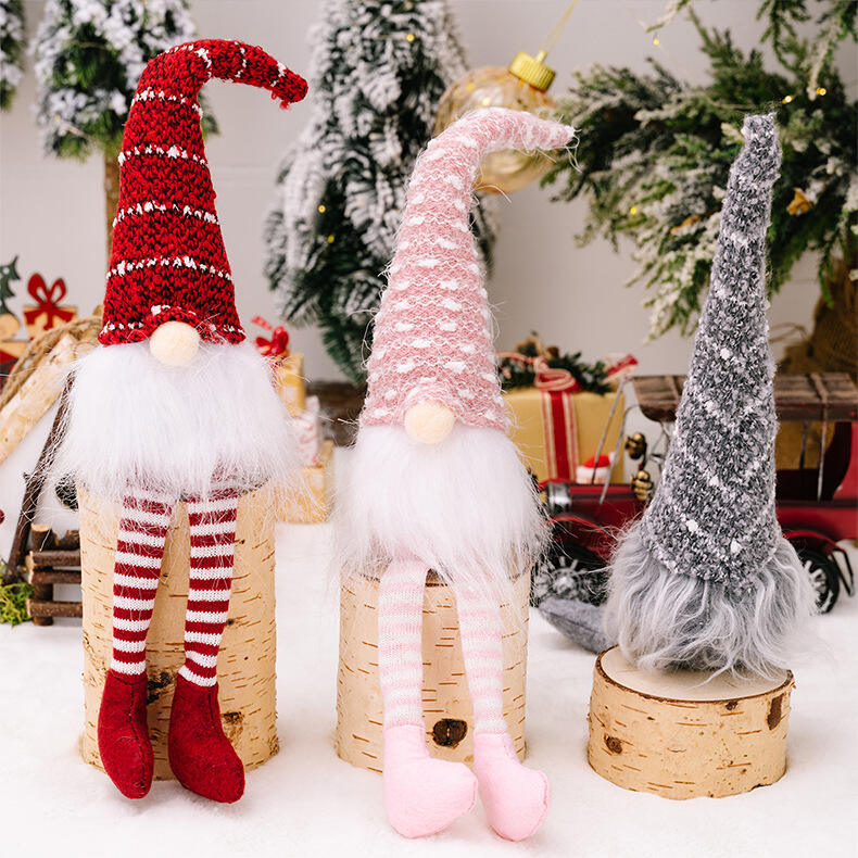 Gnome Christmas Plush Gnomes Gonk Christmas Santa With Long Legs Desktop Ornament manufacture