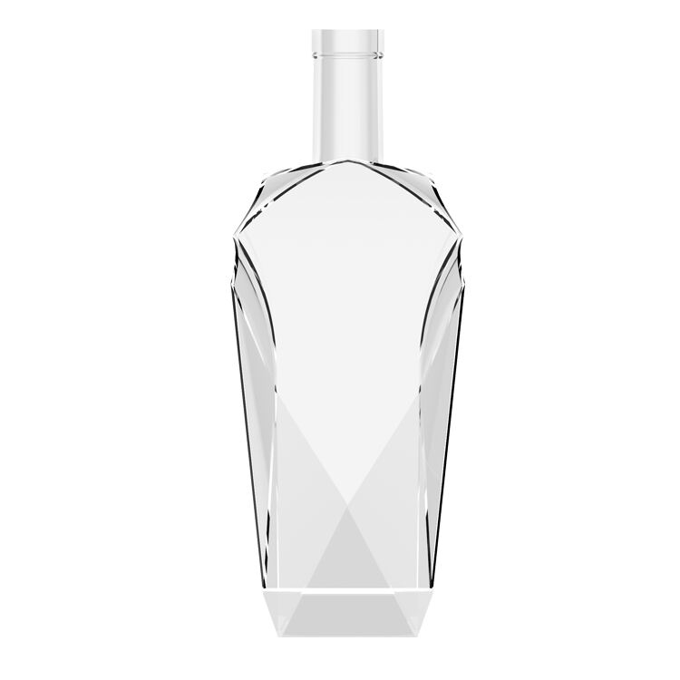 wholesale 500ml 700ml  design luxury beverage bottle rum Tequila brandy whisky liquor glass bottle details