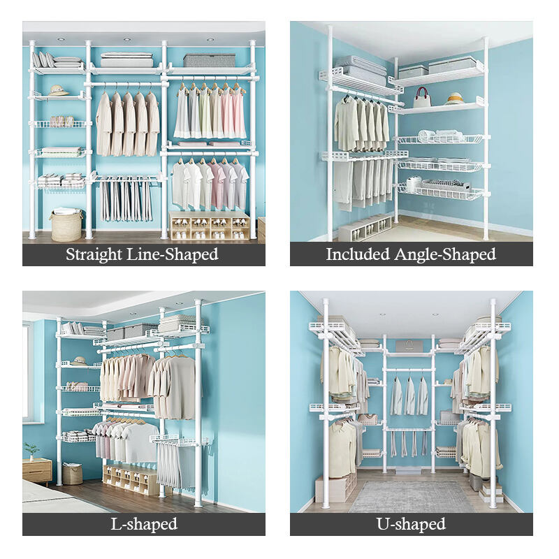 Multipurpose Bedroom Wardrobe Closet Wardrobe System Simple Wholesale Modern Open Simple Portable Combination Wardrobe manufacture