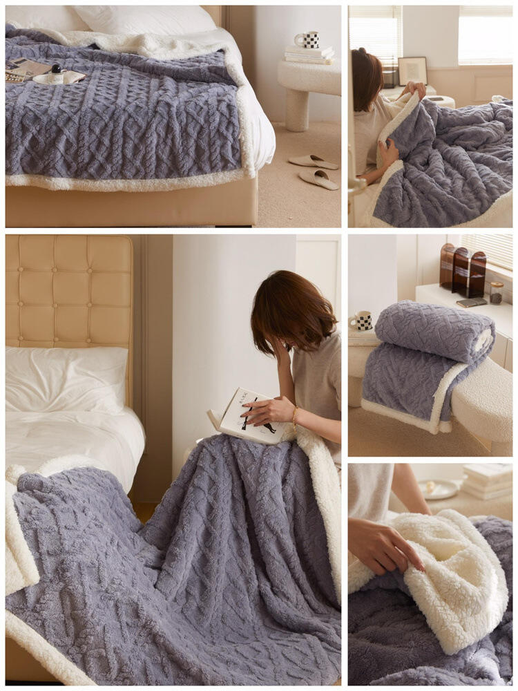 Aoyatex Sherpa Blanket Polyester Super Soft Cozy Shu Blanket Warm Flannel Soft Fleece Blanket for Sleeping supplier