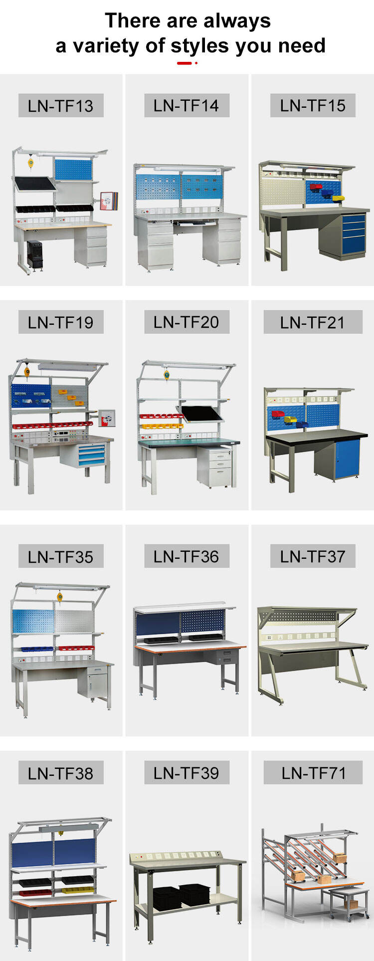 Leenol industrial adjustable table anti static production line lab electronic esd workbenches manufacture