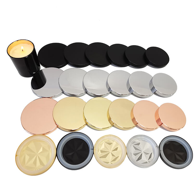 Electroplated mirror metal candle lid factory