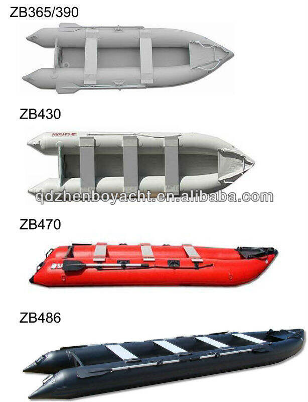 4.3m black fishing boat kaboat 430 3 people inflatable boat for lake river sea kayak manufacture