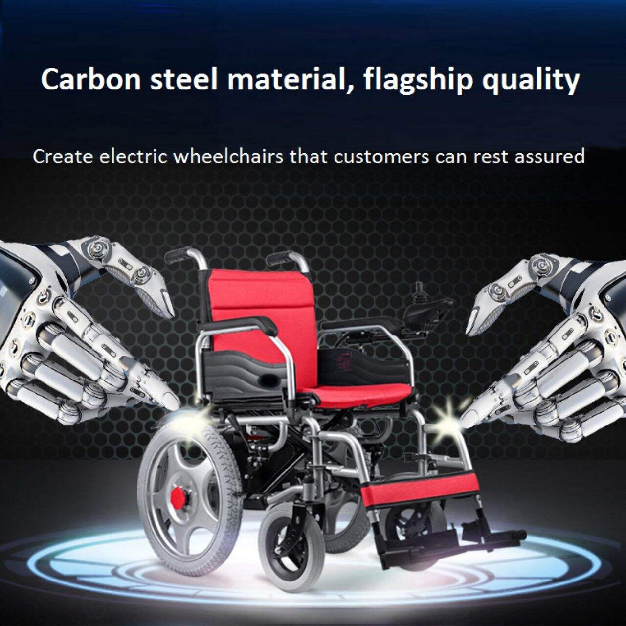 KSM-501 18inch Good Quality Lightweight Prices Foldable Batteries Brands Folding Best Amazon Electric Wheelchairs For Adults supplier