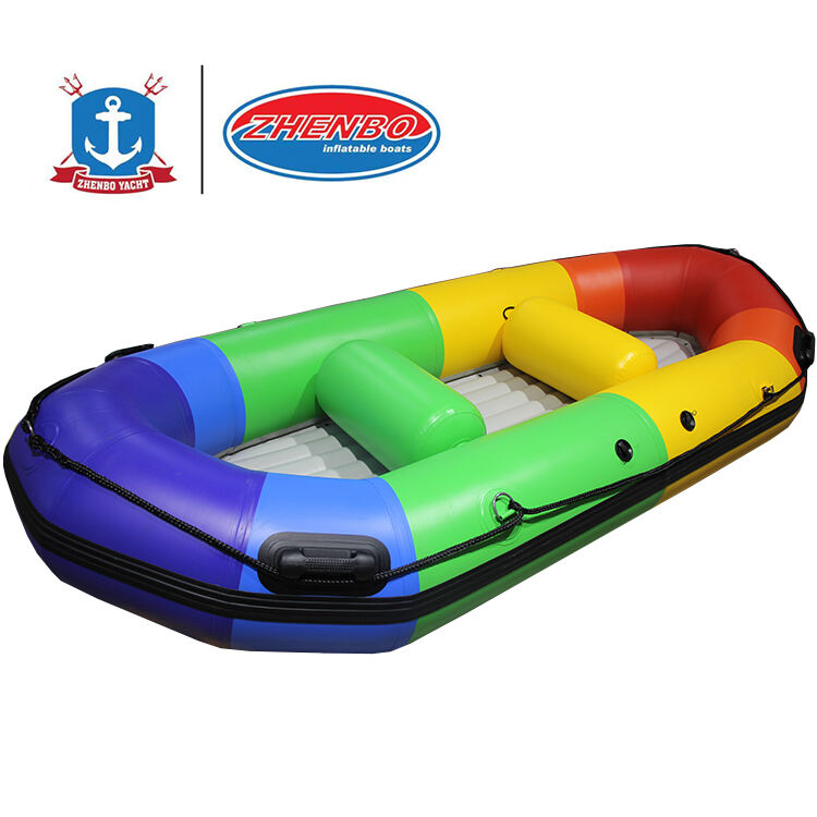 Inflatable Raft 410 380 1.2 PVC Low Price Pontoon Boat Rubber Pack Raft Boat manufacture