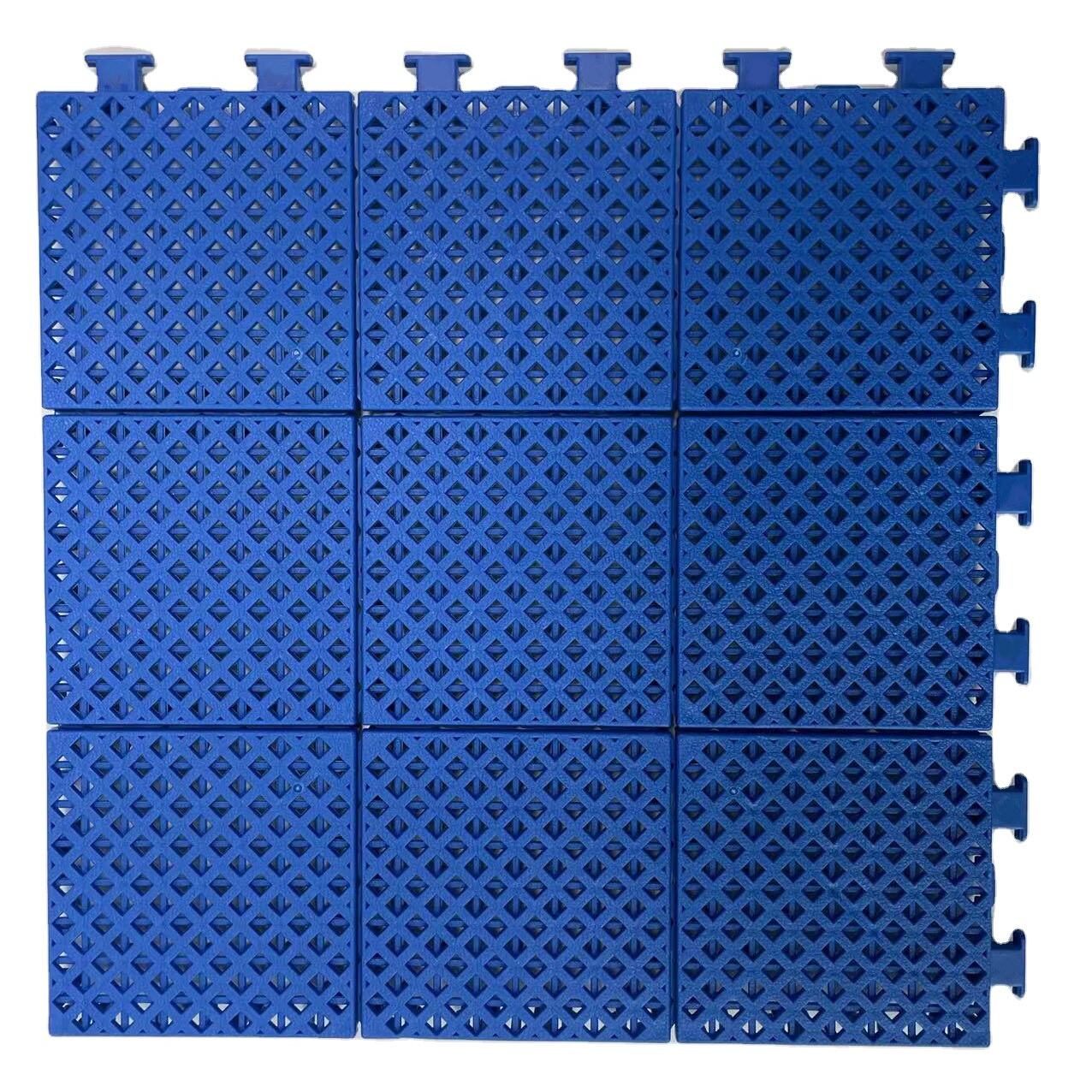 Blue PP Tiles Outdoor Multi-Purpose Basketball Sports Court Artificial Grass Sports Floor Supplier supplier