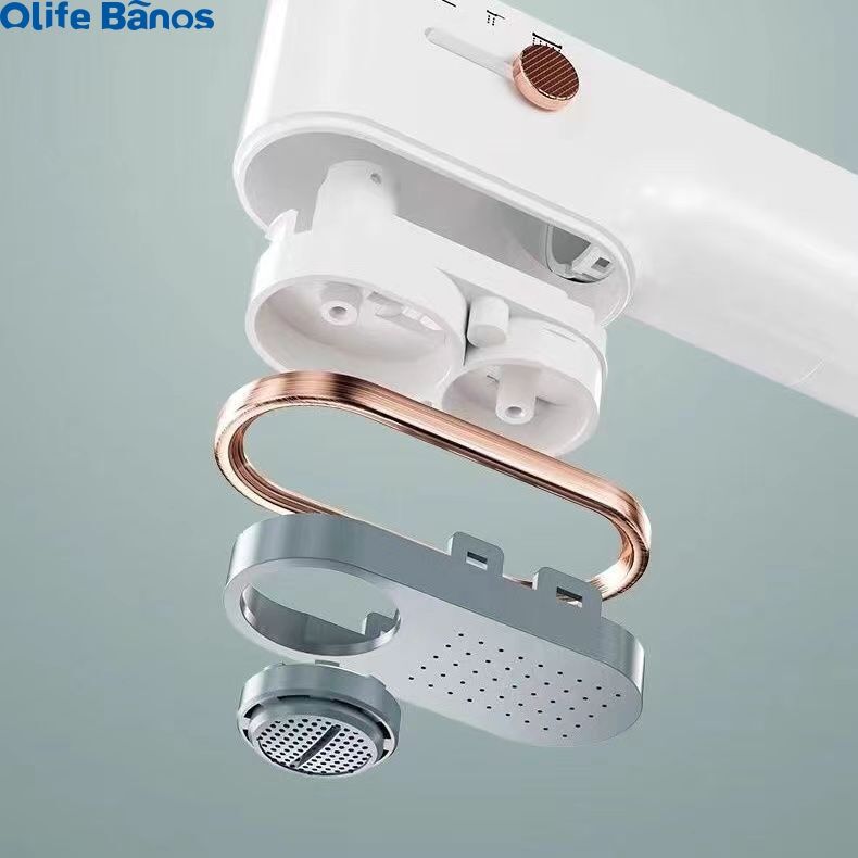 Olifebanos 3 Mode White Gunmetal Gold Rotating Spout Bathroom Faucet Temperature Display Bathroom Pull Out Faucet supplier