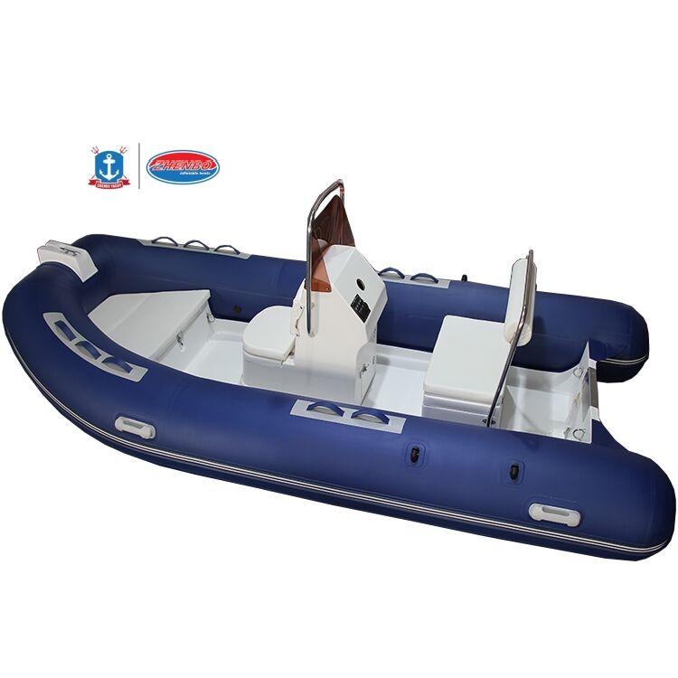 CE 13ft 3.9M Hypalon Fiberglass Hull RIB Boat Fishing Boats Ships Inflatable RIB-390 Boat for the ocean with motor manufacture