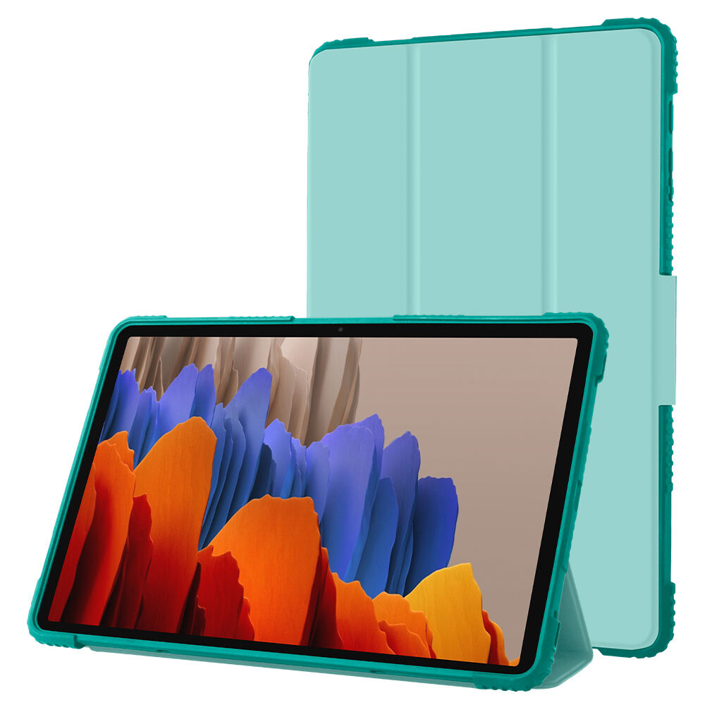 Laudtec PBK024 High Quality Hard Anti Drop Slim Light Cover Frosted Tpu Pc Trifold Stand Tablet Case For Sam S7