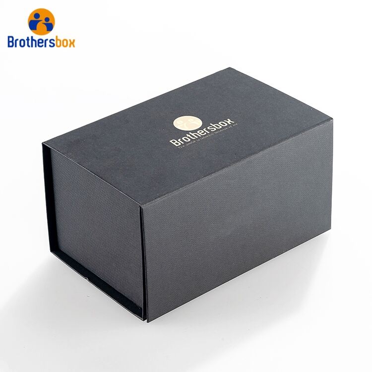 Black Foldable Packaging Box / Flat Collapsible Cardboard Box supplier