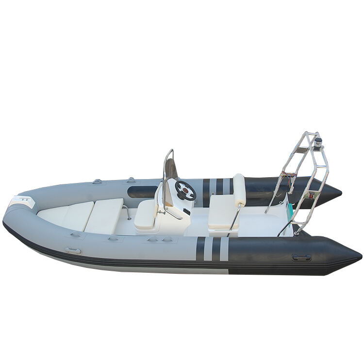 High Quality 18ft Fiberglass Boat with ladder seat floor accessories rib boat factory