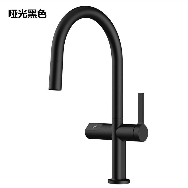 2023 New trend design smart digital touchless control pull out kitchen sink faucet mixer with temperature show display manufacture