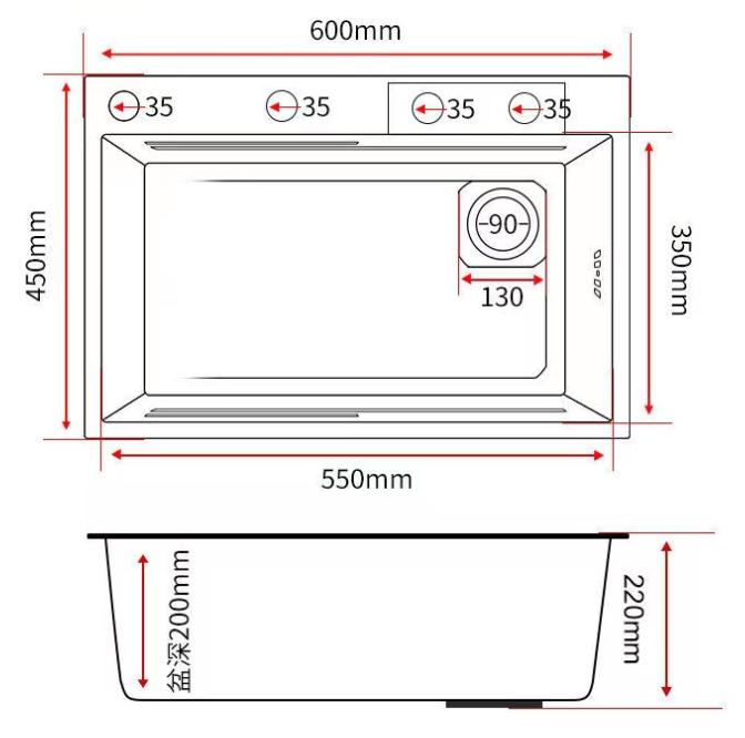 Tiktok Trends 24*18 Inch Small Stainless Steel  Kitchen Sink With Pull Down Faucet Waterfall Kitchen Faucet factory