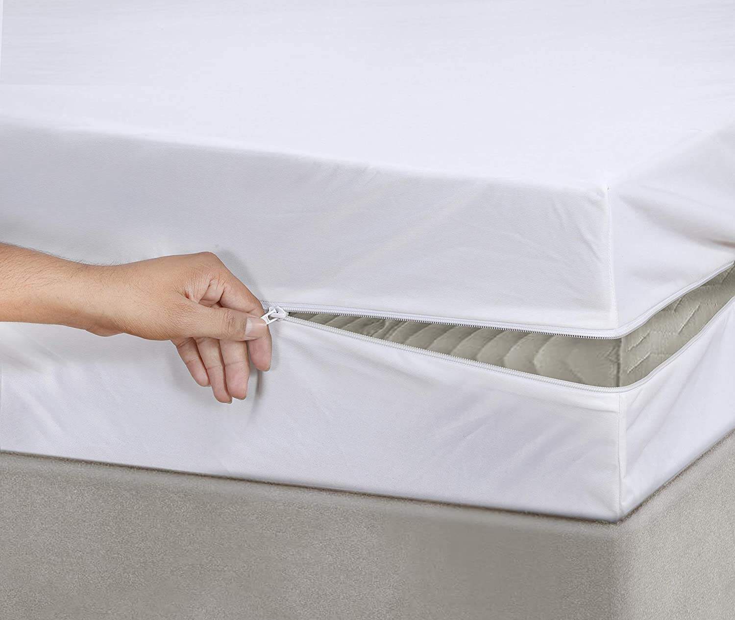 Wholesale Hotel and Home Waterproof Mattress Protector encasement mattress cover with zipper factory