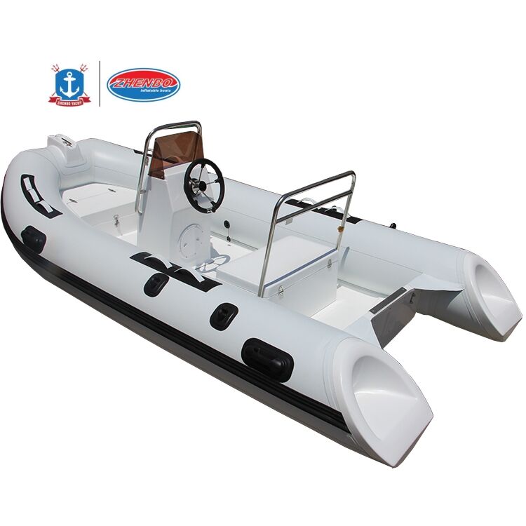 CE 13ft 3.9M Hypalon Fiberglass Hull RIB Boat Fishing Boats Ships Inflatable RIB-390 Boat for the ocean with motor supplier