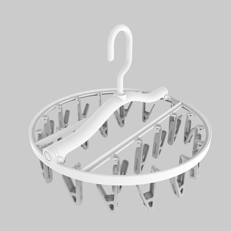 SOLELY SY716 Manufacturer Factory Whole sale 24 clips round foldable drying rack hanger for socks underwear Drip Drying supplier