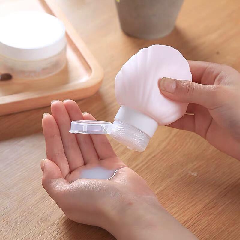 Shell Shape Leakproof Cute Empty Squeeze Silicone Travel Bottles factory