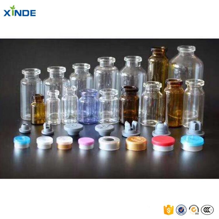 Glass Tubular Bottle Injection Vial With Rubber Stopper manufacture