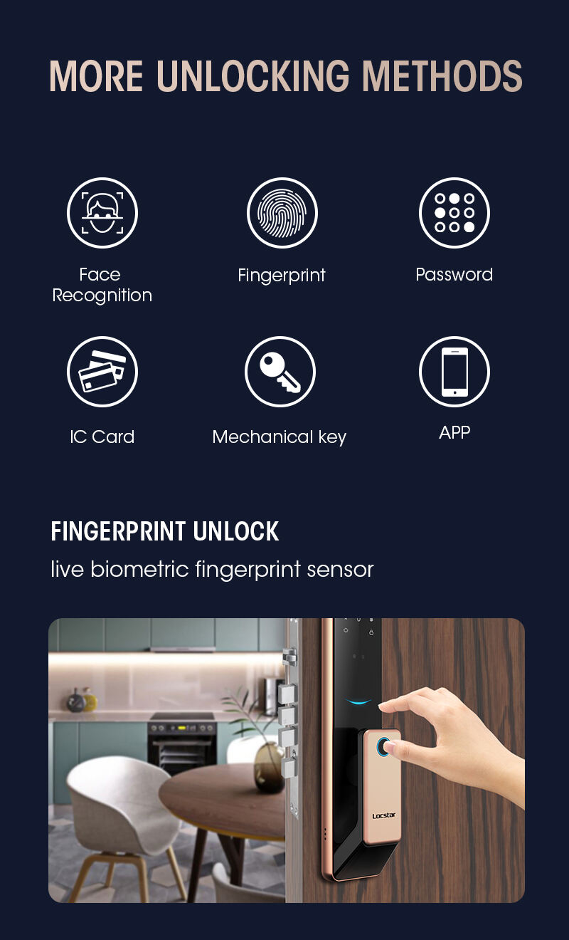 Factory Face Recognition Matter Standard Device Front Door Keyless Entry Smart Lock details