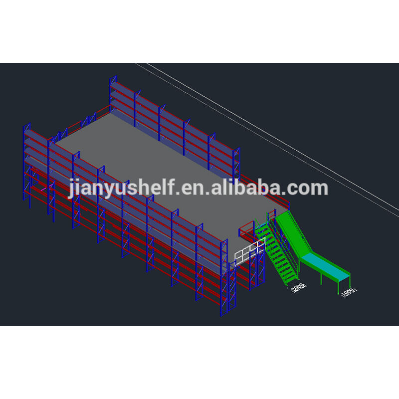 Rak mezzanine baja tugas berat, rak palet, penyimpanan gudang, pabrik Platform Mezzanine Penyimpanan tugas berat