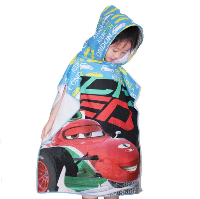 Hot sale Microfiber Quick-Dry Beach Bath Towels Kids Hooded Poncho Towel manufacture