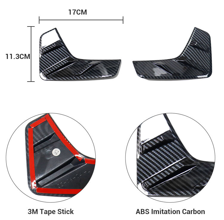 Car Exterior Parts New Style Fog Light Lamp Cover Trims ABS Imitate Carbon Decorative Accessories For BYD Atto 3 Yuan Plus Access factory