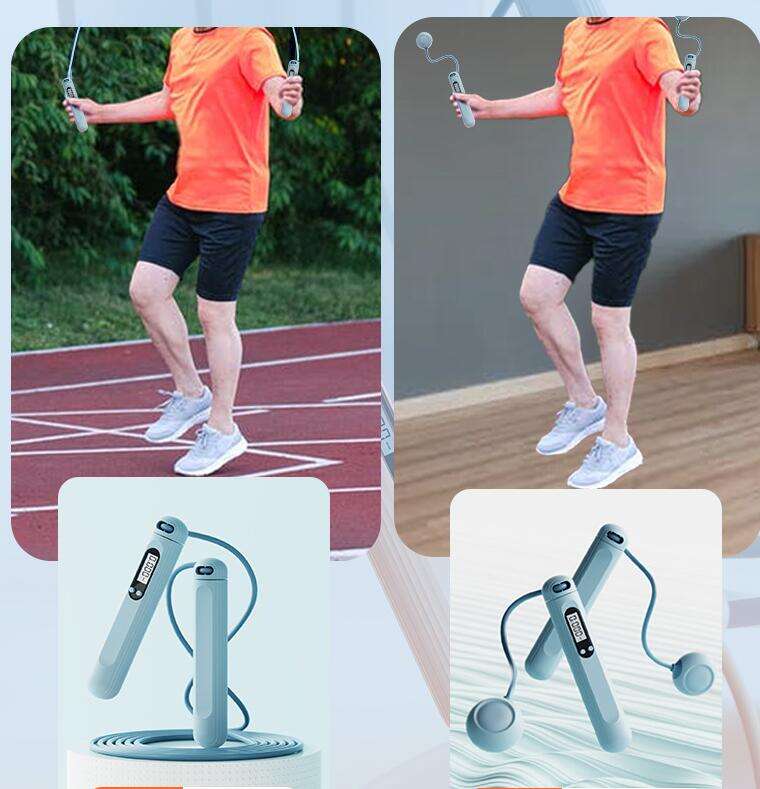 Smart Professional Wireless Ball Jump Rope Digital Counter Timer Calorie Burn Fitness Skipping Rope manufacture