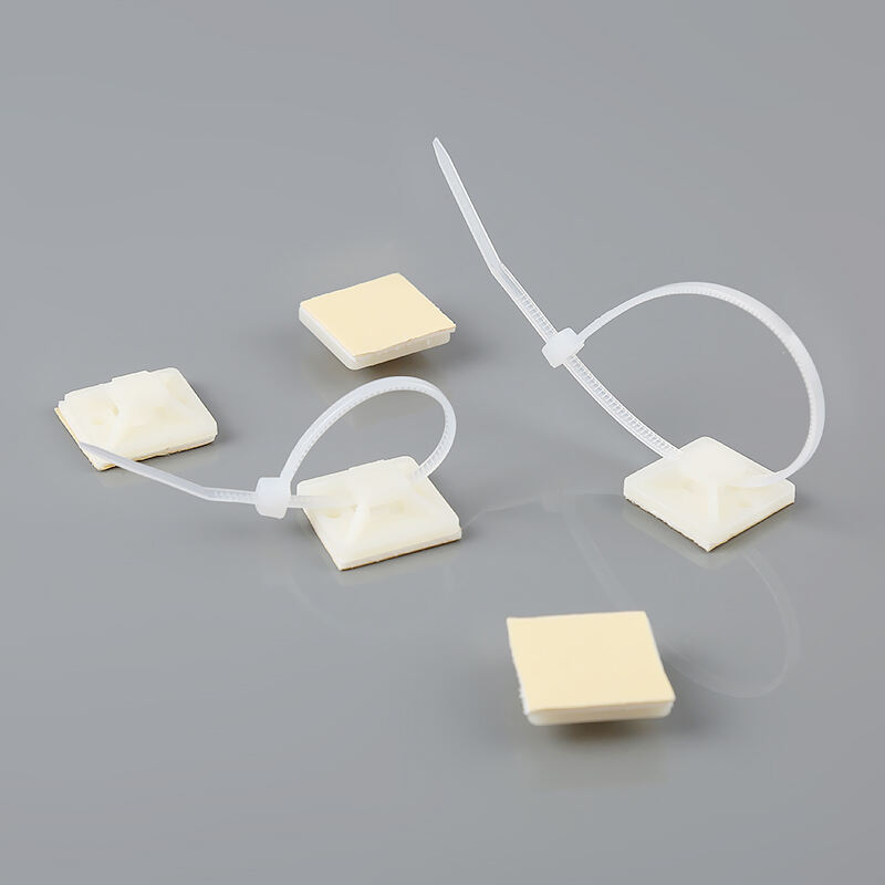 Self Adhesive Cable Tie Mount Bundle Wire with Glue supplier