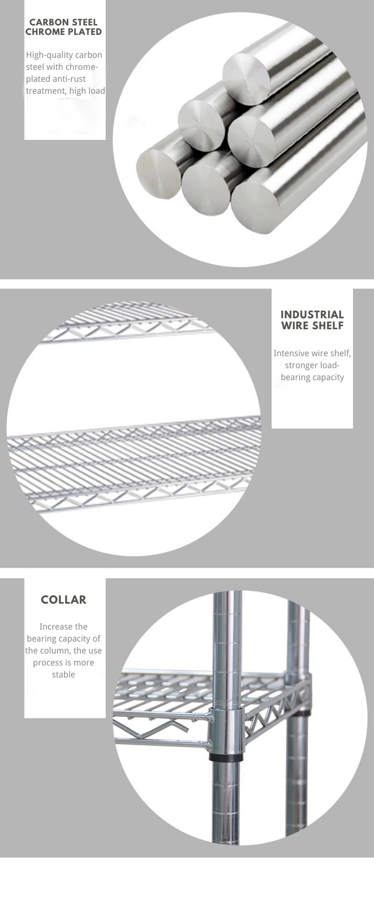 SMT ESD PCB ชั้นวางรอก Chrome Wire Storage Shelving Rack ผลิต