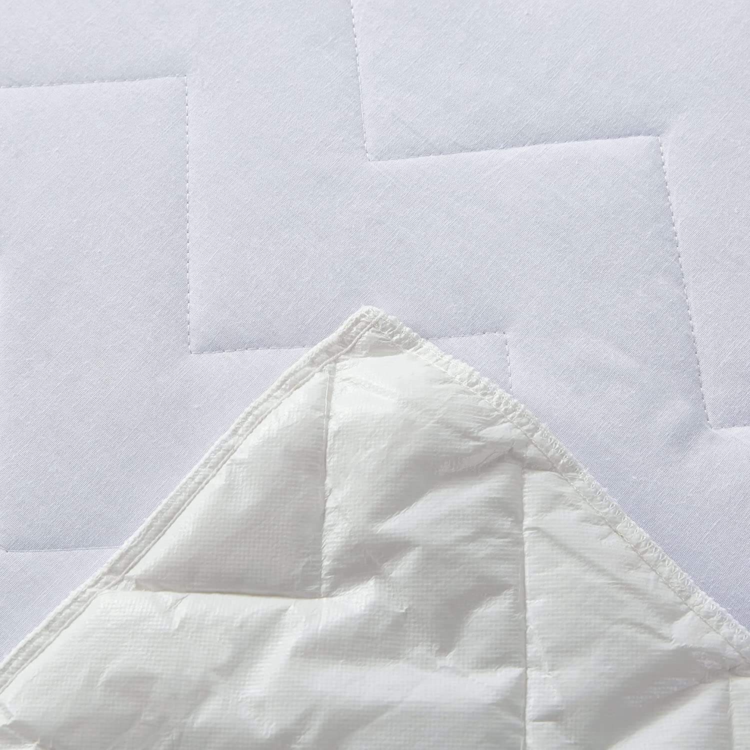 Factory OEM polyester Soft Breathable Anti-Microbial White Waterproof Protector mattress pad cover manufacture