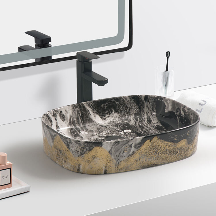 luxury ceramic sanitary wares art wash basin manufacturer colorful bathroom marble basin for bathroom details