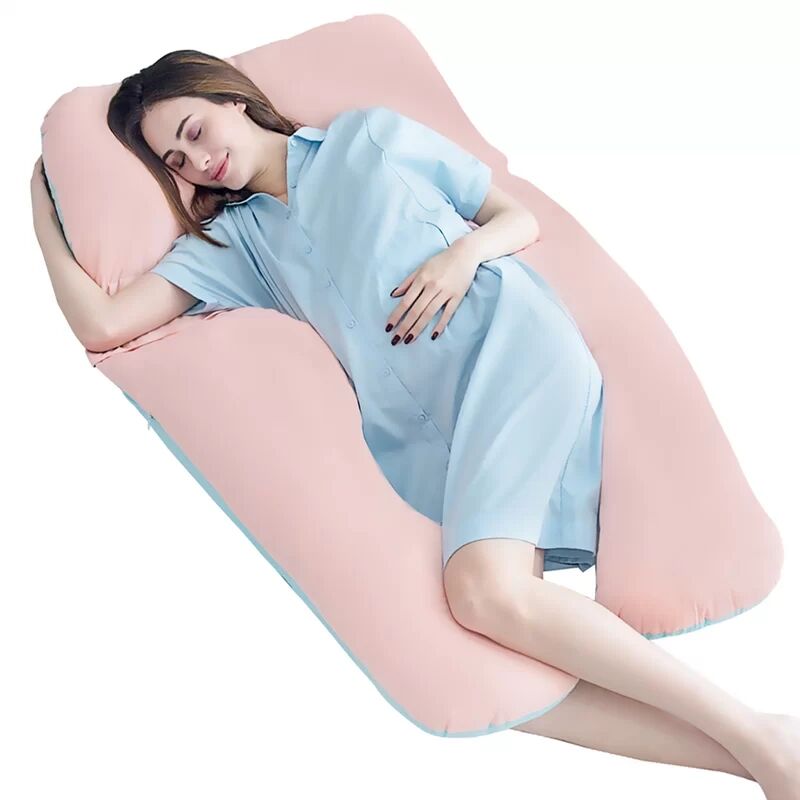 High Quality Comfortable U Shaped Full Body Pregnancy pillow 100% Cotton pragnancy pillow women manufacture