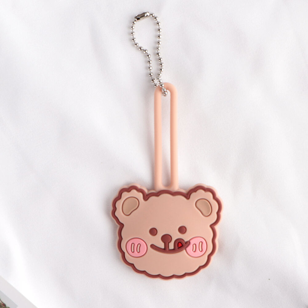 3D Cartoon Case For Airtag Case Silicone Cute Bear Dog Locator Tracker Protecter Cover For Airtags Case with Keychain manufacture