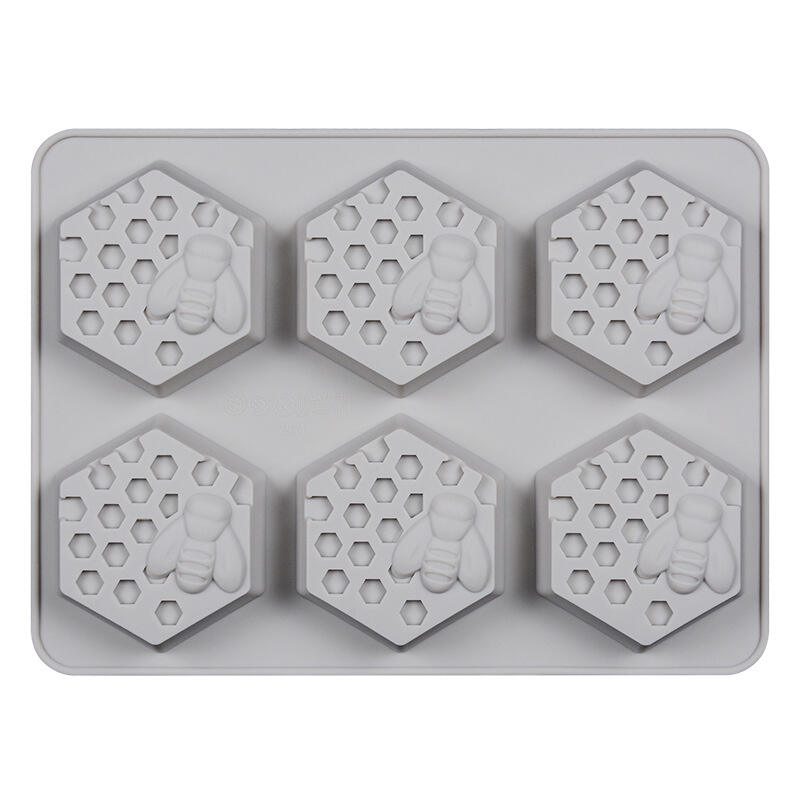 DIY honeybee shaped silicone mold for cake decoration soap mold supplier