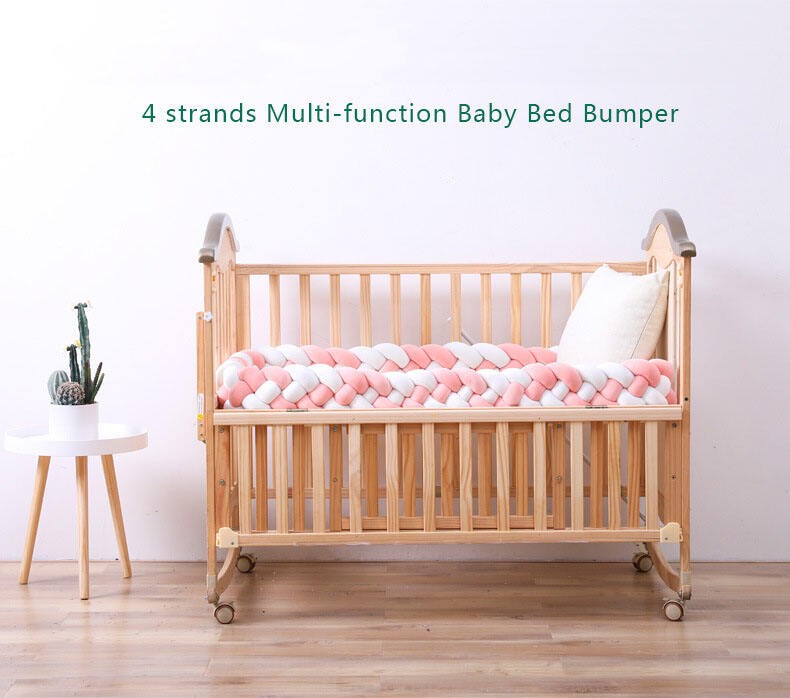 Crib bumper 1M/2M/3M Baby Bumper Bed Braid Knot Pillow Cushion Bumper for Infant Crib Protector Cot Bumper Room details