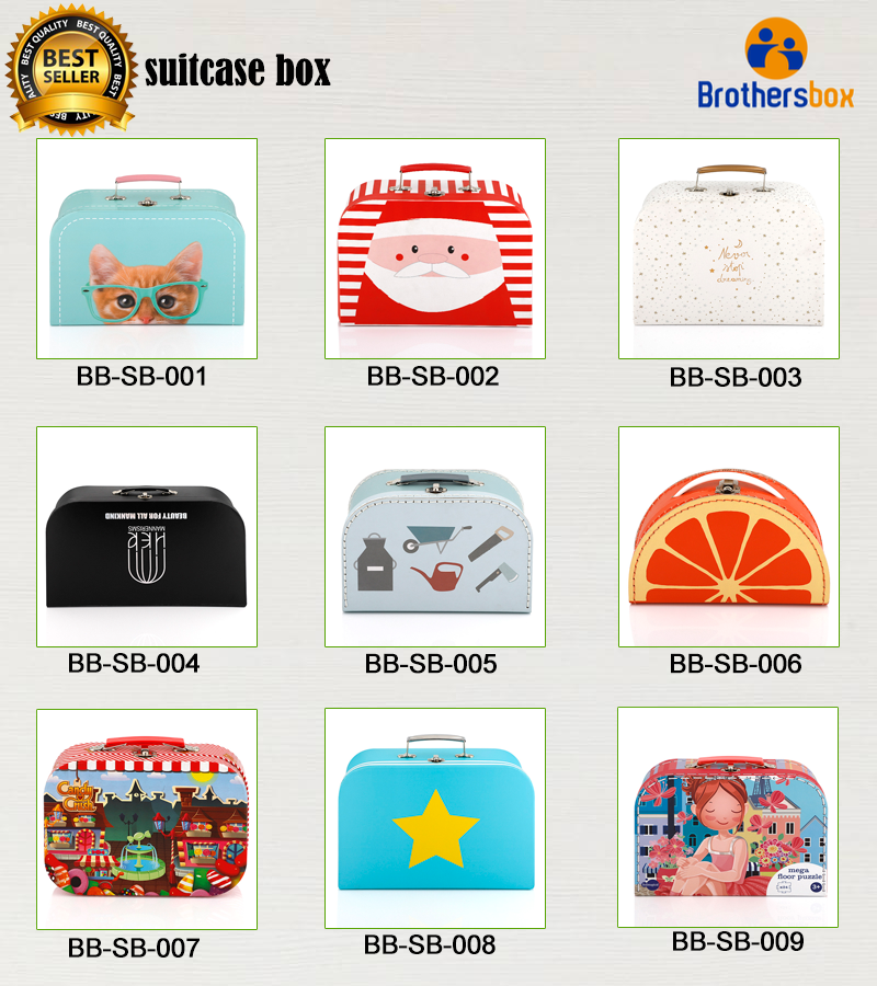 Mini Suitcase Storage Box / Custom Suitcase Gift Paper Box factory